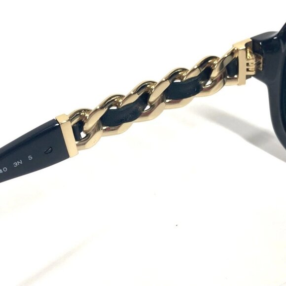 CHANEL 5465-Q-A Chain CC Mark logo glasses eyewear sunglasses Plastic Black/Gold main image 7